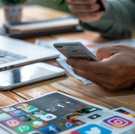 Modern workspace blending technology, multitasking, and nature for a balanced lifestyle.